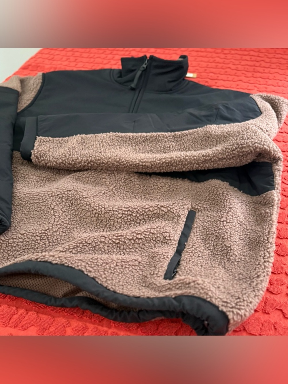 🔥 SKIMS Teddy Half Zip Pullover | Umber | S | NWT 🔥 - Picture 6 of 9